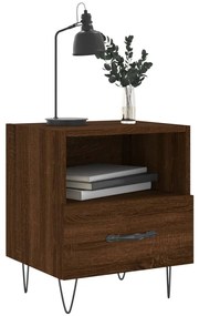 vidaXL Κομοδίνα 2 τεμ. Καφέ Δρυς 40 x 35 x 47,5 εκ. από Επεξεργ. Ξύλο