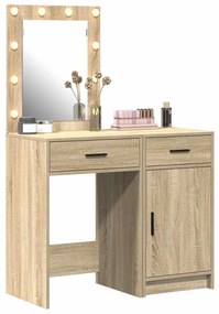 vidaXL Τραπέζι περιποίησης με συρτάρι 2 pcs Καφέ 50 x 41 x 135 εκ