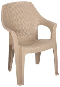 POLYPROPYLENE ARMCHAIR ABEL  IN CAPPUCCINO COLOR 61x60x85Hcm.