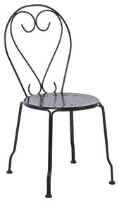 Καρέκλα Bistro Μεταλλική Μαύρη 41x48x90cm