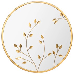 Διακοσμητικός Καθρέφτης Τοίχου (Φ58) A-S Leaves Gold 182049