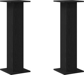 vidaXL Βάσεις Ηχείων 2 pcs Μαύρη Οξυά 30 x 30 x 95 cm