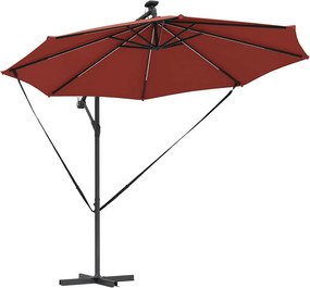 vidaXL Ομπρέλα ηλίου 294 x 294 x 248 cm Πολυεστέρας και Αλουμίνιο