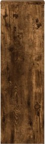 vidaXL Βάσεις Φυτών 2Τεμ. Καπνιστή Δρυς 25x25x80εκ. Επεξεργασμένο Ξύλο