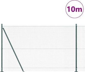 vidaXL Στύλος Περιφράξεων Πράσινο 10 x 1,4 μ (16 x 16 mm δικτύωμα)