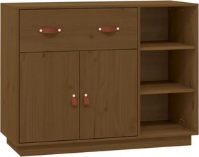 vidaXL Ντουλάπι Καφέ Μελί 98,5x40x75 εκ. από Μασίφ Ξύλο Πεύκου