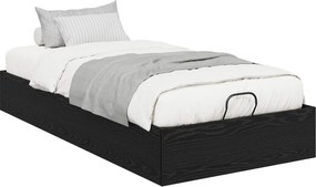 vidaXL Κρεβάτι Οθωμανικού Τύπου Μαύρη Δρυς 203 x 90 x 25 εκ