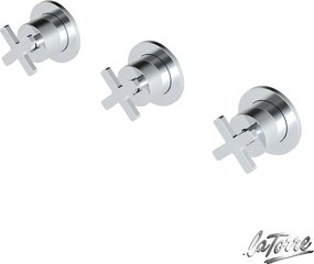 La Torre Elle Cross Chrome 38289 - Μπαταρια εντοιχισμου 2 ή 3 εξοδων