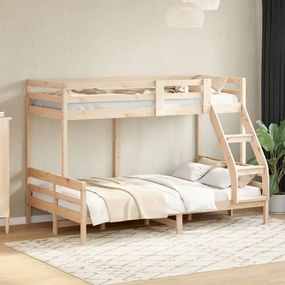 vidaXL Κουκέτα 90x200/120x200 εκ. από Μασίφ Ξύλο Πεύκου
