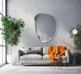 Stewehome Ασύμμετρος καθρέφτης τοίχου από γυαλί 75x55 cm