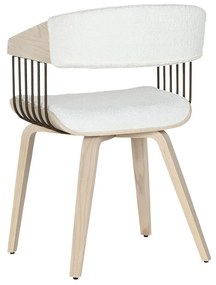 Καρέκλα Τραπεζαρίας Home ESPRIT Λευκό πολυεστέρας Ξύλο 51 x 55 x 76,5 cm