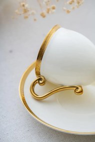 Stewehome Σετ πορσελάνινα φλιτζάνια καφέ για 2 άτομα Λευκό