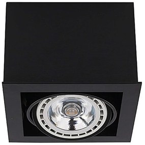 Φωτιστικό Οροφής - Σποτ Box 9495 1xGU10 15W Black Nowodvorski Metal,Wood