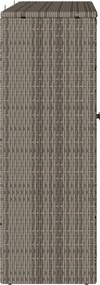 vidaXL Ντουλάπι αποθήκευσης με ράφι Γκρι 100 x 36 x 102 εκ Ρατάν