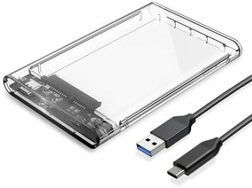 ORICO θήκη για 2.5" SATA HDD/SSD 2139C3, 5Gbps, διάφανη
