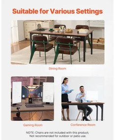 VEVOR 71in Rectangle Dining Table Wood Kitchen Table for 6-8 Person (Only Table)