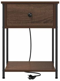 vidaXL Κομοδίνο 2 pcs Καφέ δρυς 42 x 41 x 56 εκ. Επεξεργασμένο ξύλο
