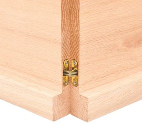 vidaXL Ράφι Τοίχου 160x40x(2-4) εκ. από Ακατέργαστο Μασίφ Ξύλο Δρυός