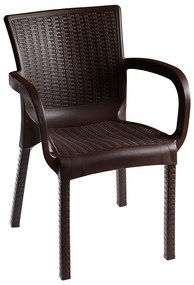 Τραπεζαρία Explore-Festive pakoworld σετ 7τεμ PP καφέ 150x90x73,5εκ