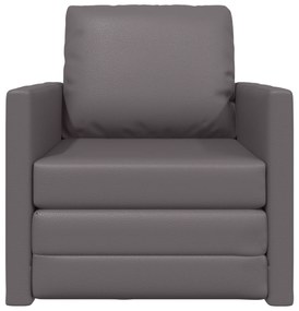 vidaXL Κρεβάτι Καναπέ 2 σε 1 Γκρι 74x77x81 cm Από Ψεύτικο Δέρμα