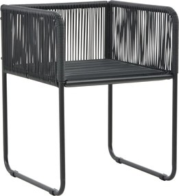 vidaXL Πολυθρόνες Εξωτερ. Χώρου 2 τεμ. Μαύρες Συνθ. Ρατάν με Μαξιλάρια