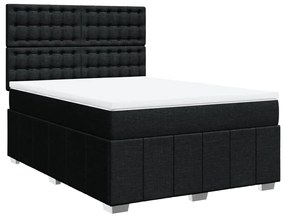 ΚΡΕΒΑΤΙ BOXSPRING ΜΕ ΣΤΡΩΜΑ ΜΑΥΡΟ 160X200 ΕΚ. ΥΦΑΣΜΑΤΙΝΟ 3294035