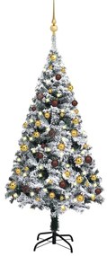 vidaXL Χριστουγεννιάτικο Δέντρο Τεχνητό LED & Μπάλες Πράσινο 120 εκ.
