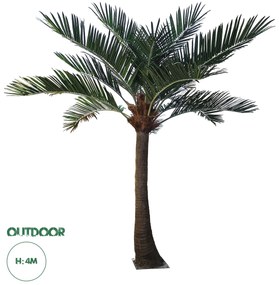 20442 GloboStar® Artificial Garden COCONUT PALM TREE 20442 Τεχνητό Διακοσμητικό Φοινικόδεντρο Κοκοφοίνικας Εξωτερικού Χώρου IP68 UV Certified Protection Υ400cm