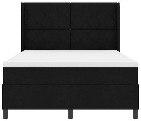 vidaXL Κρεβάτι με Στρώμα Μαύρο 160x200 cm, Ύφασμα