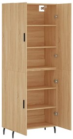 vidaXL Ντουλάπι Sonoma δρυς 69,5 x 34 x 180 εκ. από Επεξεργασμένο Ξύλο