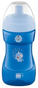 Παγούρι Παιδικό - Ποτηράκι Εξόδου Sports Cup 470B Elephant 330ml 12+ Μηνών Blue Mam 330ml Silicon,Plastic