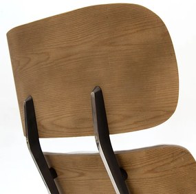Πολυθρόνα relax Mirto pakoworld μασίφ ξύλο καρυδί-ύφασμα εκρού 80x80x96.5εκ - Ύφασμα - 167-000002