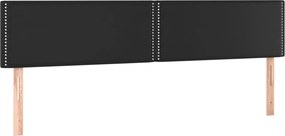 vidaXL Κρεβάτι Boxspring με Στρώμα Μαύρο 200x200 εκ. Συνθετικό Δέρμα