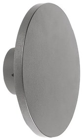 Adeleq Led Απλίκα PC ΄Εμμεσου Φωτισμού Στρογγυλή Φ165mm 8W 3000Κ Ip65 Γκρι 9-8986