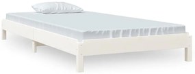 vidaXL Κρεβάτι Στοιβαζόμενο Λευκός 90x190 εκ. από Μασίφ Ξύλο Πεύκου