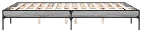 vidaXL Πλαίσιο Κρεβατιού Γκρι Sonoma 150x200 εκ. Επεξ. Ξύλο & Μέταλλο