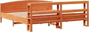 vidaXL Σκελετός Κρεβ. Χωρίς Στρώμα Καφέ Κεριού 180x200 εκ Μασίφ Πεύκο