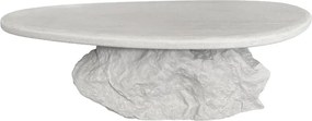 Τραπέζι σαλονιού Zinol pakoworld mdf-polyresin λευκό 105x62x32εκ