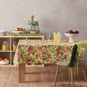 Τραπεζομάντηλο Cameo Green-Red Kentia 135X180cm Βαμβάκι-Πολυέστερ