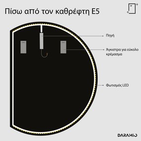 Στρογγυλός καθρέφτης με Φως LED E5