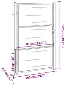 ΠΟΡΤΑ ΠΕΡΙΦΡΑΞΗΣ ΚΗΠΟΥ 100 X 125 ΕΚ. ΑΠΟ ΑΝΟΞΕΙΔΩΤΟ ΑΤΣΑΛΙ 376482