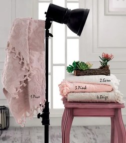 Beauty Home Πετσέτα μπάνιου ζακάρ με δετό κρόσι Art 3180 σε 4 αποχρώσεις 70x140 Σάπιο Μήλο