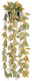Τεχνητό Κρεμαστό Φυτό Pomelo Leaf 20871 Φ17x50cm Green-Yellow GloboStar Polyethylene