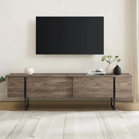 Έπιπλο τηλεόρασης Luxe καρυδί 180x30x50εκ