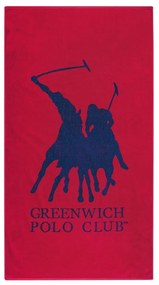 Πετσέτα Θαλάσσης 3595 Red Greenwich Polo Club Θαλάσσης 90x170cm 100% Βαμβάκι
