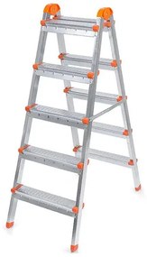 Σκάλα Double Step Perilla μεταλλική 5+5 σκαλοπάτια 117εκ. PER12505 PER12505