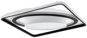 Φωτιστικό Οροφής - Πλαφονιέρα Benalauri 39849 45x45x8,5cm Dim Led Black-White Eglo Ατσάλι,Πλαστικό