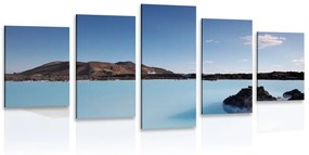 Εικόνα 5 τμημάτων μπλε λιμνοθάλασσα - 200x100