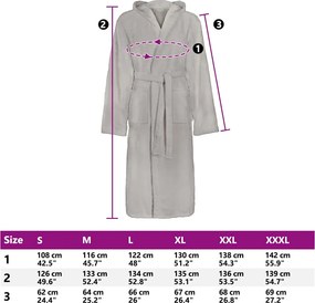 vidaXL Μπουρνούζι KINN Γκρι S Βαμβάκι