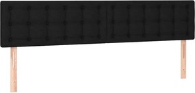 vidaXL Κρεβάτι Boxspring με Στρώμα &amp; LED Μαύρο 180x200 εκ. Υφασμάτινο